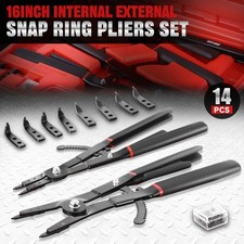 [2Pcs] 16" Circlip Plier Set Heavy Duty Internal External Snap Ring Pliers Kit Pliers price
