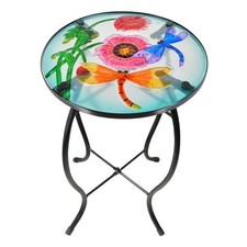Outdoor Table Small Patio Side Table Metal Glass End Table Plant Table Decor ... Garden Table price