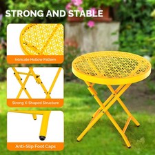 18in Portable Patio Folding Side Table Sturdy, Durable Round In/Outdoor Garden Garden Table price