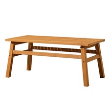 Solid Cedar Wood Accent Table with Slatted Tabletop for Garden Garden Table price