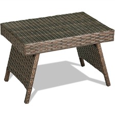 Folding Rattan Wicker Coffee Side Table Patio Garden Poolside Yard Outdoor Garden Table price