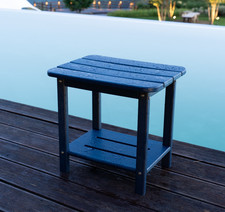 HDPE 2-Tier Outdoor Side Table Patio End Table Weather Resistant Garden Table price