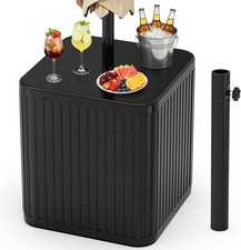 BoYata Outdoor Umbrella Side Table, 2-in-1 Outdoor Side Table with Umbrella Hole Garden Table price