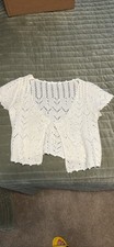 Altar'd State White Open-Knit Short Sleeve Cardigan Sweater Women S Women's Cardigan price