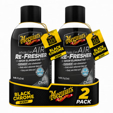 2 pk Meguiar's G181302 Whole Car Air Re-fresher Odor Eliminator Mist, Black Car Odor Remover price