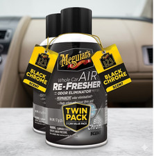 2 pk Meguiar's G181302 Whole Car Air Re-fresher Odor Eliminator Mist, Black Car Odor Remover price