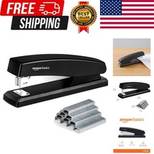 Stapler with 1000 Staples, Office Stapler, 25 Sheet Capacity, Non-Slip, Black Stapler price