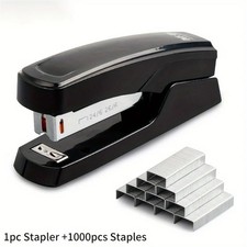 Stapler with 1000 Staples, Office Stapler, 25 Sheet Capacity, Non-Slip, Black Stapler price