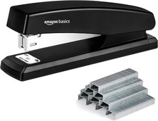 Stapler with 1000 Staples, Office Stapler, 25 Sheet Capacity, Non-Slip, Black Stapler price