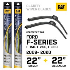 CAT Clarity Windshield Wiper Blades Set of 22" Exact Fit 2009-2020 Ford F Series Custom Wipers price