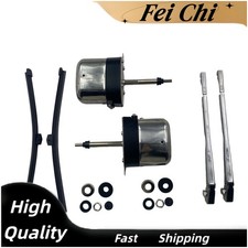 For Chevy Jeep Silver Windshield Wiper Motor Kit Street Hot Rod Universal Boat Custom Wipers price