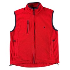 Polo Ralph Lauren Boys Fleece Red Size S 7/8 Sleeveless Jacket Youth Preppy Pony Boys' Overcoat price
