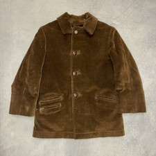 Vintage 60s 70s Mighty Mac Dark Corduroy Overcoat Jacket Jacket Kids Sz 8 Boys' Overcoat price