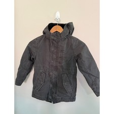 Old Navy Kids Hooded Coat with Lined Hood in Charcoal Boys' Overcoat price