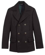 Lauren Ralph Lauren Big Boys Plain Regular Overcoat Coat Black Size 8 R $250 Boys' Overcoat price