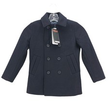 NWT BROOKS BROTHERS Boy's Blue Double Breasted Wool Coat Thermore Insulated XS Boys' Overcoat price
