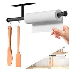Dual-End Paper Towel Holder Under Cabinet | 4.7in Extended Arm & 5 S-Hooks, A... Tool Bag & Cabinet price