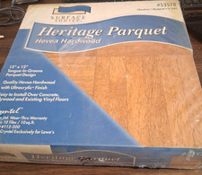 (10 PIECES) SURFACE SOURCE HERITAGE CHESTNUT PARQUET 12" x 12" HARDWOOD FLOORING Parquet price