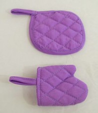 DOLL POT HOLDER FOR 18" AMERICAN GIRL PURPLE POT HOLDERS ACCESSORIES CLOTHES Pots and Accessories price