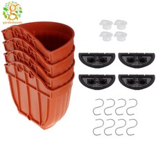 4 Pcs Multi Purpose Round Plant Flower Pots Wall Hanging Planter And Accessories Pots and Accessories price