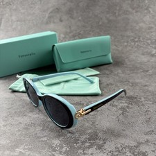 New In Box - Tiffany Black & Blue Oval Sunglasses for Women Designer Eyewear Women's Sunglasses price