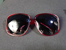Anne Klein for Riviera Women's Oversized Square Sunglasses Red Frame Black UV Women's Sunglasses price
