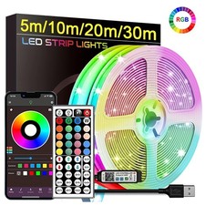 RGB LED Strip Lights 5M 10M 20M 30M APP Control Flexible LED Tape Room Bedroom L LED Lighting price