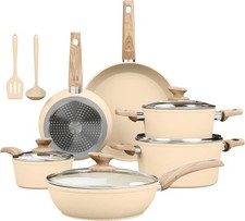 12 Pieces Pots & Pans Set Kitchen Nonstick Cookware Set Granite Coated with Lids Pot / Pan Sets price