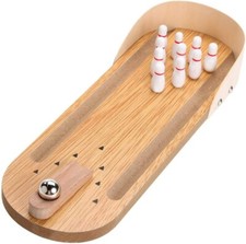 Table Top Mini Bowling Game Set-Tabletop Wooden Board Mini Arcade Desktop Office Game Set price