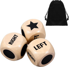 3Pcs Left Right Center Game Dice 1.2 Inch Fun Left Right Roll Dice Game Set Lot Game Set price