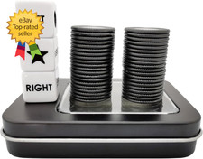 Left Right Center Dice Game Set with 3 Dice and 40 Chips Fun Family Party Black Game Set price