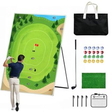 Golf Chipping Game Set with Large Hitting Mat, 20 Sticky Balls, Adjustable Go... Game Set price