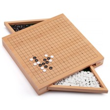12-Inches Wooden Go Board Game Set with Drawers, Goban Game Board with Stones Game Set price