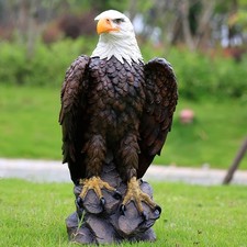 Large Hand Painted Bald Eagle Statue 24.4" H Indoor Outdoor Garden Decor Decorative Garden Products price