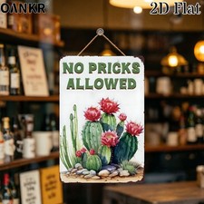 Vintage Metal Sign Aluminum Gardening Cactus Flowers Rocks Patio Decor Decorative Garden Products price