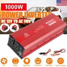 1000W Car Power Inverter Converter Adapter Charger 12V to 110V 2USB 2Socket Trip Car Power Inverter-Converter price