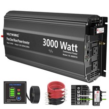 Pure Sine Wave 3000Watt Car Power Inverter Converter DC 12V to 120V AC VOLTWORKS Car Power Inverter-Converter price