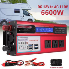 Car Power Inverter 5500W DC 12V To AC 110V Pure Sine Wave Solar Converter 4 USB Car Power Inverter-Converter price