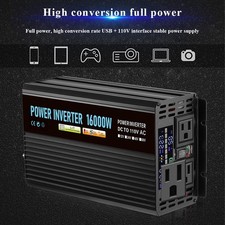 16000W Car Power Inverter DC 12V To AC 110V Pure Sine Wave Solar Converter LCD Car Power Inverter-Converter price