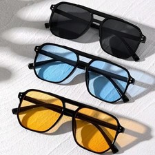 Vintage Aviator Sunglasses Men Women Square Shades UV400 Sport Glasses Shades Men's Sunglasses price