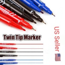 1PC Double Tip Art Permanent Marker Pen For Plastic Wood Stone Metal Glass Cloth CD-DVD-Acetate Pen price