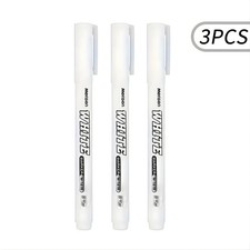 3 pcs White Waterproof Permanent Paint Marker Pens for Metal Wood Fabric CD-DVD-Acetate Pen price