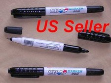 Lot of 3 Black, CD DVD TWIN TIP MARKERS BLACK HIGH QUALITY, US SELLER CD-DVD-Acetate Pen price