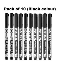 DOMS CD/DVD Markers (Black) Marker- Pens, Office, School Home Use ( Pack of 10 ) CD-DVD-Acetate Pen price
