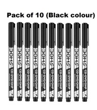 DOMS CD/DVD Markers (Black) Marker- Pens, Office, School Home Use ( Pack of 10 ) CD-DVD-Acetate Pen price