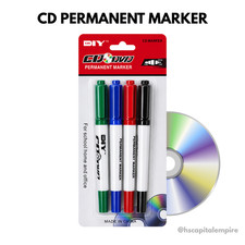 4PCS CD/DVD Permanent Marker Pens Fine & Extra Fine Waterproof Black Blue Red Gr CD-DVD-Acetate Pen price