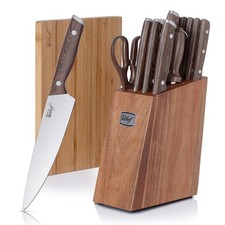 Deco Chef 16pc Wooden Knife Set with Stainless Steel Blades, Shears and more Knives and Knife Sets price