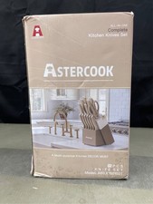 Astercook Kitchen Knife Set with Block and Sharpener 15 Piece Knives Set German Knives and Knife Sets price