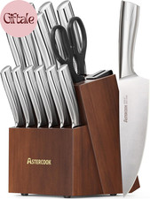 Knife Set, Kitchen Knives Set with Block and Sharpener Full Tang 15 Pcs Premium Knives and Knife Sets price
