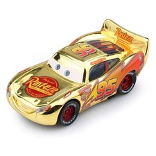 Disney Pixar Cars Cars1 Gold Metallic Lightning Mcqueen 1:55 Diecast Model Gifts Toy Cars price